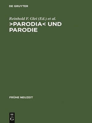 cover image of >Parodia< und Parodie